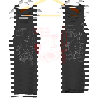 Everything's Fine With Some Pasta And Wine Design Tank Top - Monsterry