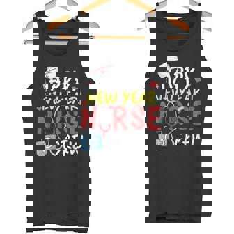 Family Pajamas Happy New Year Nurse Crew Christmas For Nurse Tank Top - Monsterry