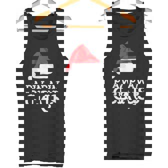 Family PawPaw Claus Christmas Santa's Hat Paw-Paw Pajama Tank Top - Monsterry
