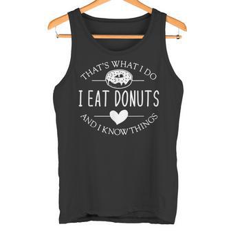 Das Ist Was Ich Essen Donuts Und Weiß Dinge German Tank Top - Geschenkecke