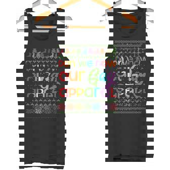 Gay Christmas LGBT Don We Now Our Gay Apparel Rainbow Tank Top - Monsterry