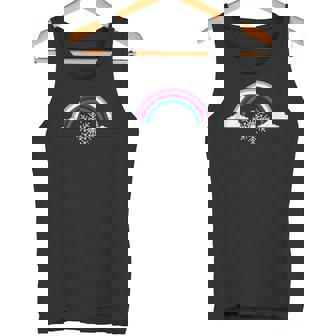 Genderfluid LGBTQ Rainbow And Snowflake LGBT Holidays Tank Top Tank Top - Monsterry