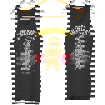 Gingershred Gingerbread Man Gym Bodybuilding Christmas Tank Top - Monsterry
