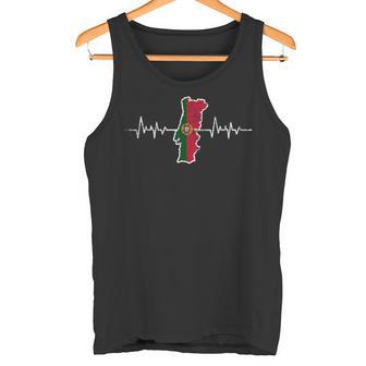 Heartbeat Portuguese Flag Portugal Tank Top - Geschenkecke