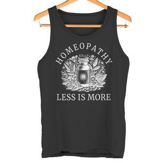 Homeopathy Saying Homeopathy Less Is More Tank Top - Monsterry