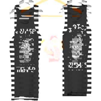 I Do It For The Ho's Santa Tattoos Christmas Pajamas Tank Top Tank Top - Monsterry