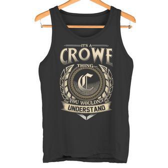 It's A Crowe Thing You Wouldn't Understand Name Vintage Tank Top - Thegiftio UK