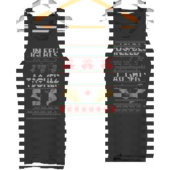 Jingle Bells Taco Shells Tacos Ugly Christmas Sweater Tank Top - Monsterry