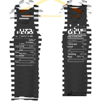 JUSTINE Nutrition Personalized Name Christmas Tank Top - Monsterry
