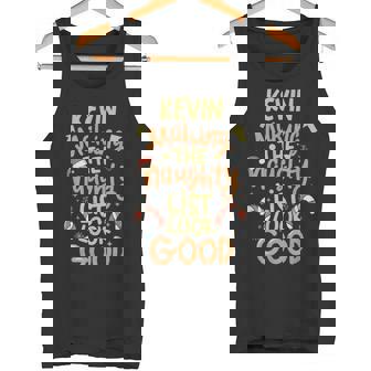 Kevin Naughty List Christmas Kevin Name Personalized Tank Top - Monsterry