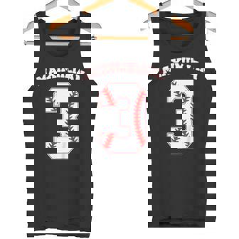 Kids Maximilian Baseball Name Three Years 3rd Birthday Boys Tank Top - Monsterry