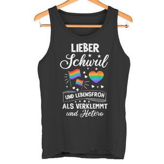 Lieber Schwul Und Lebensfroh Alserlemmund Und Hetero Pride S Tank Top - Geschenkecke