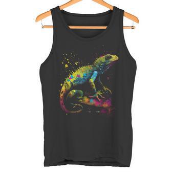 Lizard Lizard Colourful Colour Animal Favourite Animal Fan Tank Top - Geschenkecke