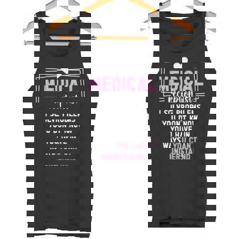 Medical Receptionist Definition Medical Reception Tank Top - Monsterry