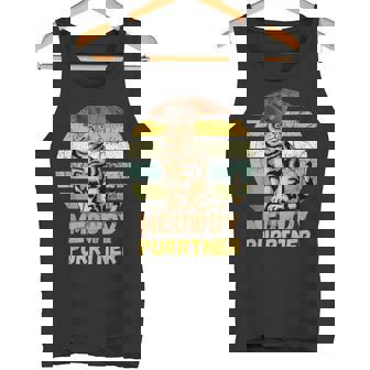 Meowdy Purrtner Mashup Between Meow And Howdy Cat Tank Top - Monsterry