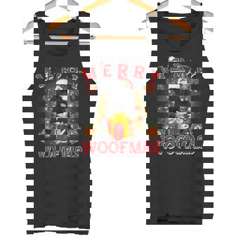 Merry Woofmas Newfoundland Dog Christmas Ornaments Tank Top - Monsterry