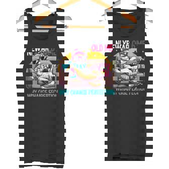 New Year Old Me Why Change Perfection Humor Cat Tank Top - Monsterry