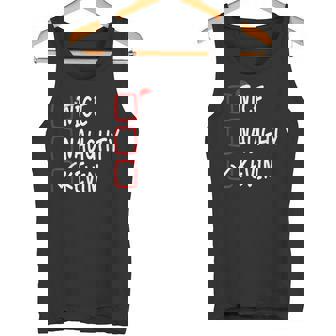 Nice Naughty Kevin Personalized Name Christmas Checklist Tank Top - Monsterry