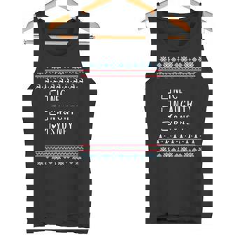 Nice Naughty Sydney Christmas Ugly Sweater Style Tank Top - Monsterry