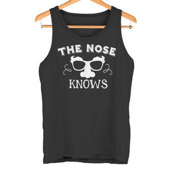 The Nose Knows T Shirt Face Fun Friend Mom Glass Tank Top - Monsterry