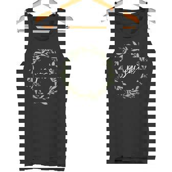 Peace Wreath Shirt Cute Cool Greenery Tank Top - Monsterry