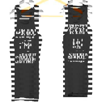 Pretend I'm A Snowman Halloween Costume Couples Matching Tank Top - Monsterry