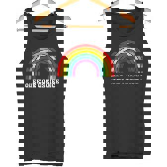 Queer Conscience Rainbow Gender Neutral Pride Androgyny Tank Top - Monsterry