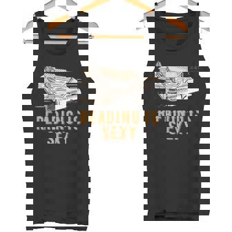 Reading Is Sexy Bookworm Humor Book Lover Literature Tank Top - Monsterry
