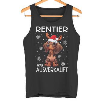 Reindeer Was Out Sold Dachshund Christmas Tank Top - Geschenkecke