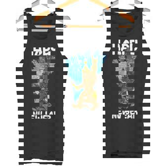 Retro Happy New Year 2025 Bigfoot Lovers New Years Eve Party Tank Top - Monsterry