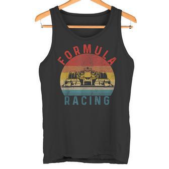 Retrointage Formula Racing Fan Silhouette Racing Car Formula Tank Top - Geschenkecke