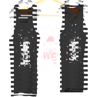 Santa Happy Bear Wrapped Up In Christmas Tree Tank Top - Monsterry