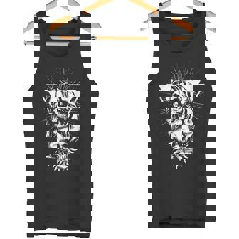 Santa Muerte Dead Sugar Skull Female Deity Satanic Mexican Tank Top - Monsterry