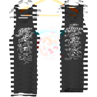 Santa Sleighin' It Christmas Fitness Bodybuilder Holiday Tank Top - Monsterry