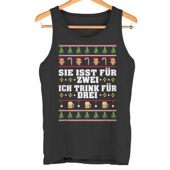 Sie Isst Für Zwei Ich Trink Drei Werdender Father S Tank Top - Geschenkecke