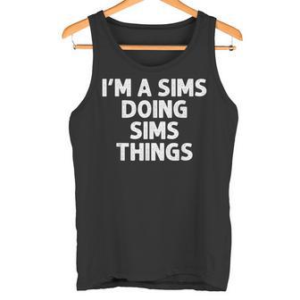 Sims Last Name Family Tree Birthday Reunion Idea Tank Top - Geschenkecke