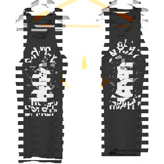 Snow Day Supporter Snowflake Teacher Christmas Pajamas Tank Top - Monsterry
