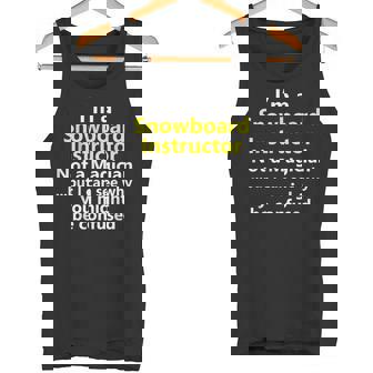 Snowboarding Instructor Job Career Snowboard Winter Tank Top - Monsterry