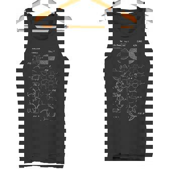 Soccer Ball Blueprint Patent Art Diagram Outline Sketch Plan Tank Top - Monsterry