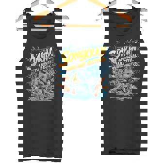 Songkran Thailand Festival Water Battle Elephant Tank Top - Monsterry