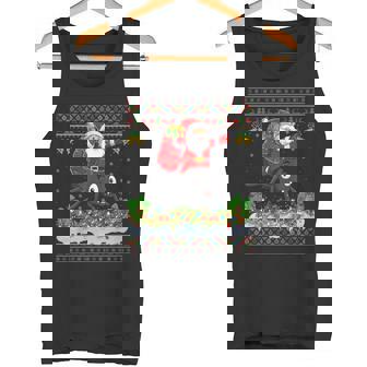 Spider Xmas Pajamas Ugly Santa Riding Spider Christmas Tank Top - Monsterry