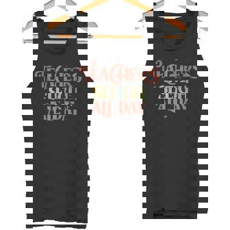 Teachers Sleigh All Day Christmas Teachers Tank Top - Monsterry