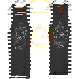 Therian Symbol With Flowers Inclusion Tank Top - Monsterry