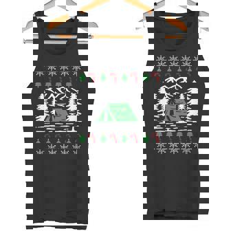Ugly Christmas Camping Camper X-Mas Santa Claus New Year Tank Top - Monsterry
