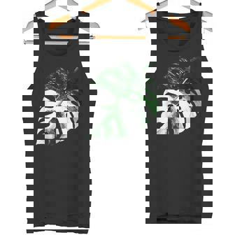 Variegated Monstera Deliciosa Variegata Leaf Leaves Plant Tank Top - Monsterry