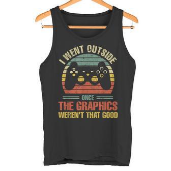 Vintage Je Suis Allé Dehors Une Fois Que Les Graphismes N'étaient Pas Si Bons Débardeur e - Cadeauxyz