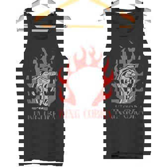 Vintage King Cobra On Fire Snakes Lover Reptile Fans Tank Top Tank Top - Monsterry