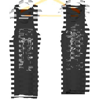 Vintage Patent Print 1911 Outboard Boat Motor Cool Blueprint Tank Top - Monsterry