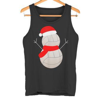 Volleyball Snowman Christmas Volleyball Lover T-Shirt Tank Top - Monsterry