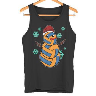 Volleyball Snowman Volleyball Christmas Pajamas Tank Top - Monsterry